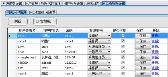 权限设置功能